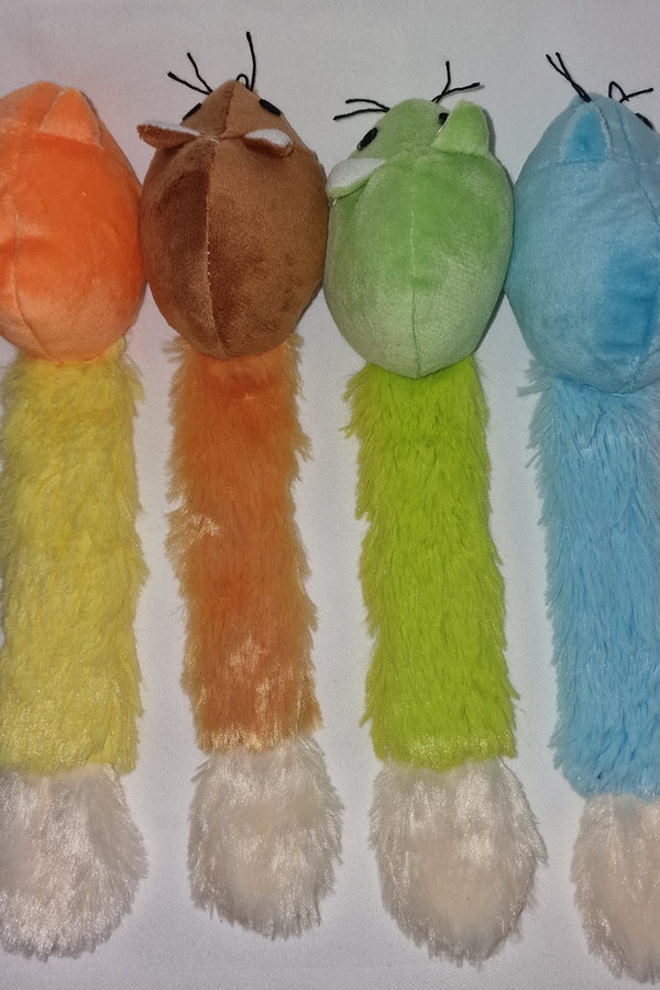Plüschmäuse in vier Farben mit Katzenminze